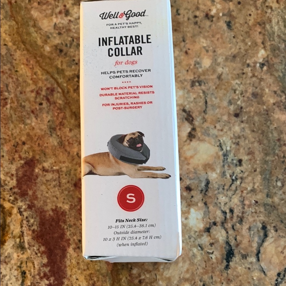 Well & Good Inflatable Dog Collar - Gray - Picture 2 of 4